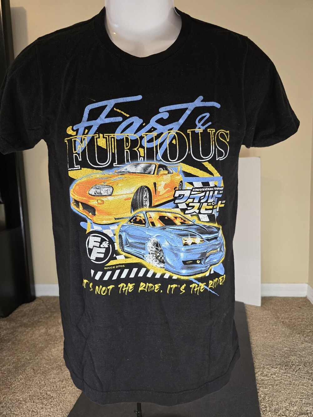 Fast & Furious "It’s Not the Ride It’s the Rider" Black T-Shirt Men’s size small